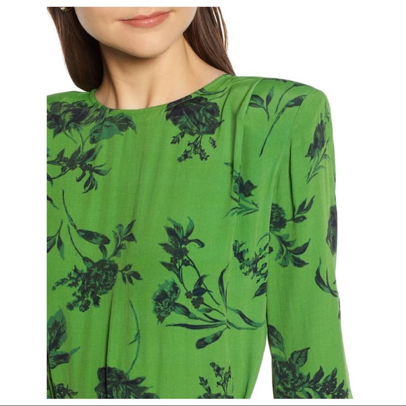 SOMETHING NAVY GREEN FLORAL DRESS - Picture 2 of 6